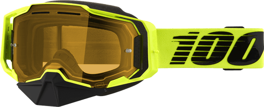 100% Armega Snow Goggles - Nuclear Citrus - Yellow - Part Number 50007 - 00003 - Moto - House MX
