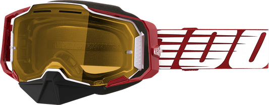 100% Armega Snow Goggles - Oversized Red - Yellow - Part Number 50007 - 00006 - Moto - House MX