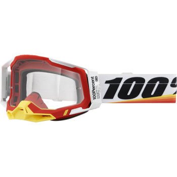 100% Racecraft 2 Goggles - Arsham Red - Clear - 50009 - 00016 - Motocross MX - Moto - House MX