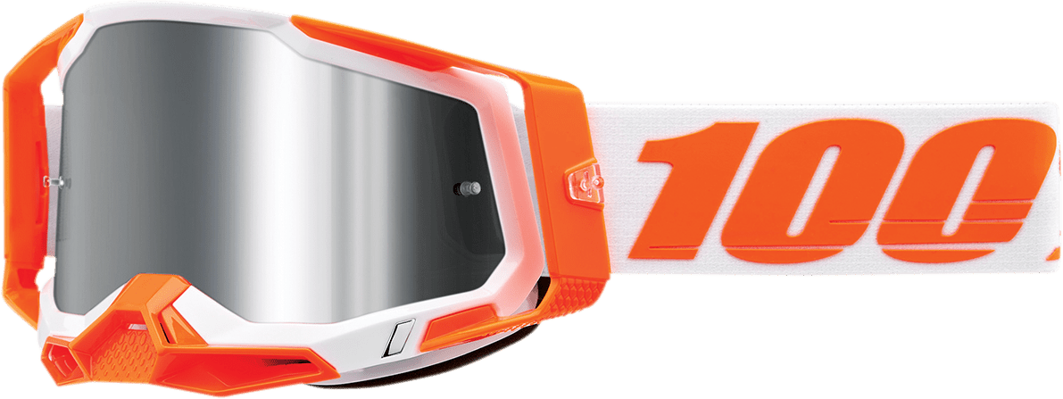 100% Racecraft 2 Goggles - Orange - Silver Flash Mirror 50010 - 00013 - Moto - House MX