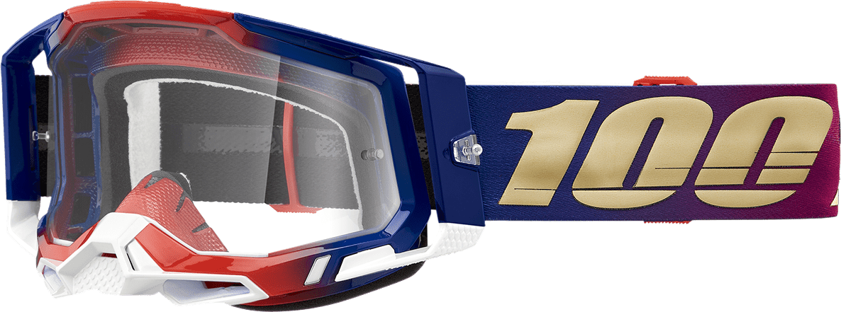 100% Racecraft 2 Goggles - United - Clear (Part Number: 50009 - 00009) - Moto - House MX