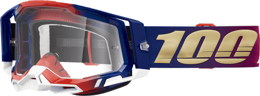 100% Racecraft 2 Goggles - United - Clear (Part Number: 50009 - 00009) - Moto - House MX