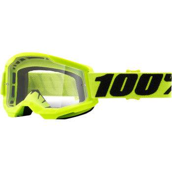 100% Strata 2 Goggles - Yellow / Clear Lens - Youth 50031 - 00003 - Moto - House MX