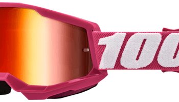 100% Strata 2 Motocross Goggles - Fletcher - Red Mirror Lens - Youth 50032 - 00006 - Moto - House MX