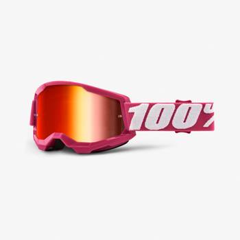 100% Strata 2 Motocross Goggles - Fletcher - Red Mirror Lens - Youth 50032 - 00006 - Moto - House MX