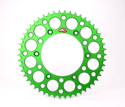 Renthal 112U-520-48GEGN Ultralight Rear Sprocket 48T Green Kawasaki Suzuki - Moto-House MX