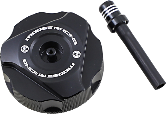 MOOSE OFFROAD T03-5112B Aluminum Gas Cap for Gas Gas - Durable Black Fitment