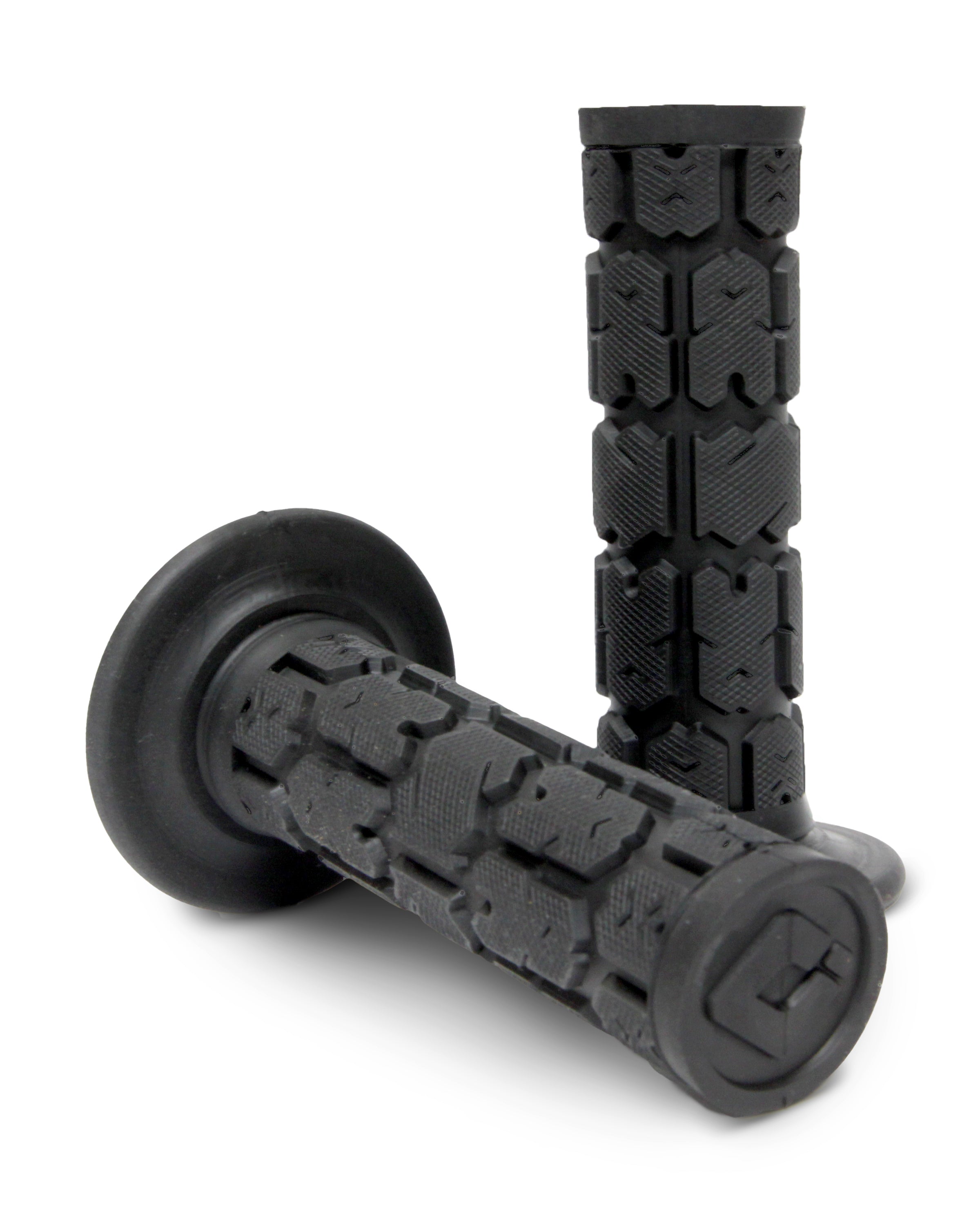 ODI 0630-3568 Rogue Universal Lock-On Grips — Black/Silver Extra ...
