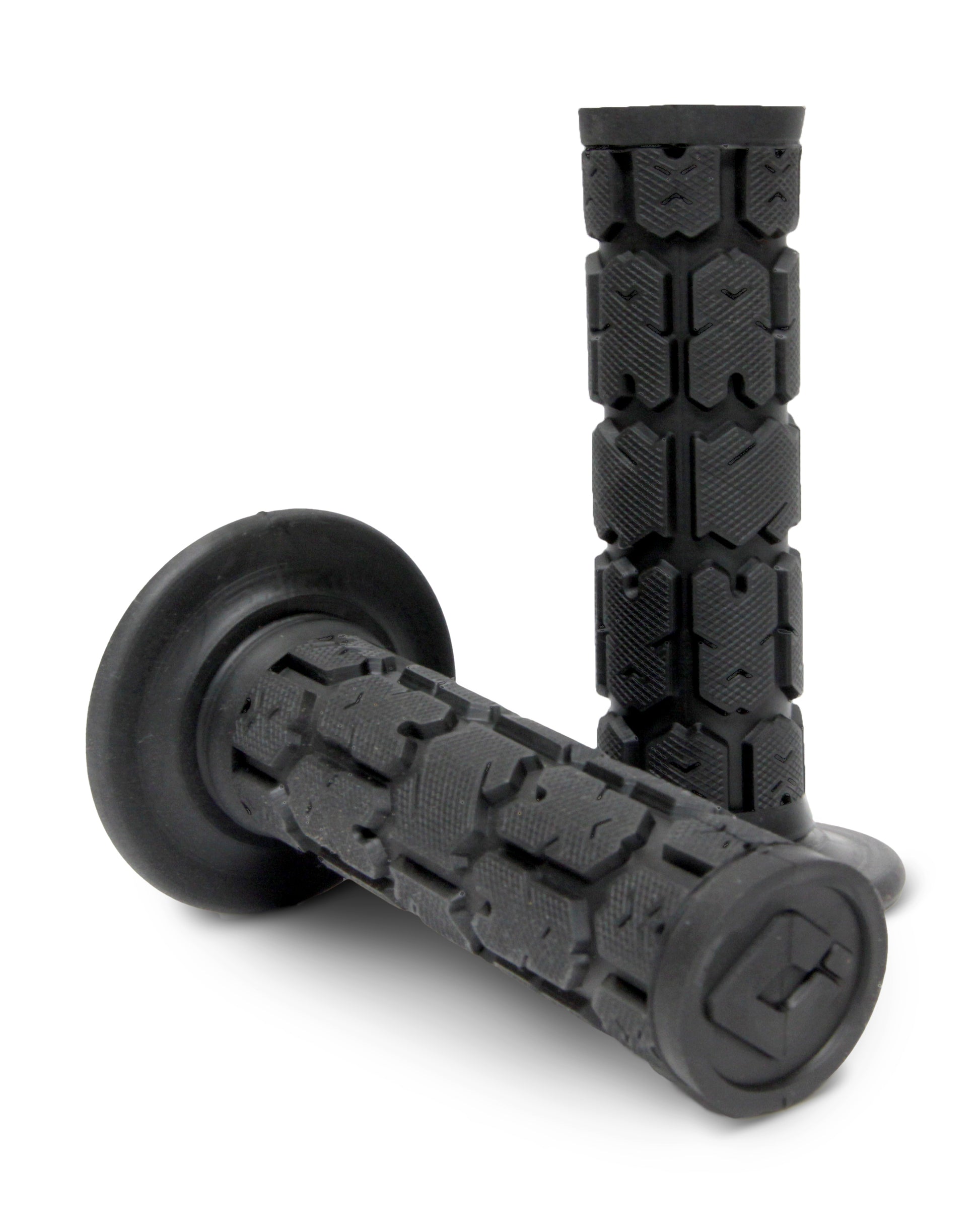 ODI Rogue Universal Lock-On Grips 32.5mm Black with Silver Clamps Hybrid Set for Surron Light Bee Talaria Sting Stark Varg Electric Dirt Bikes - Moto-House MX