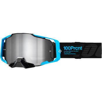 100% Armega Motocross Goggles - 50005-00027 - Barely 2 - Silver Mirror | Moto-House MX