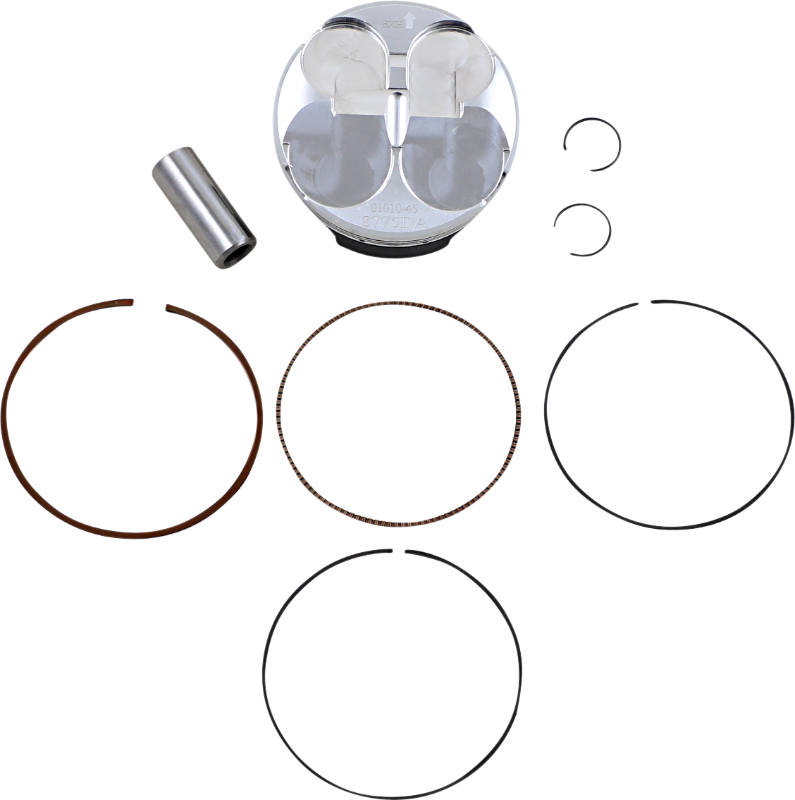 WOSSNER 8775DA Piston Kit - 76.76 mm for Honda Motorcycles 2000-2023