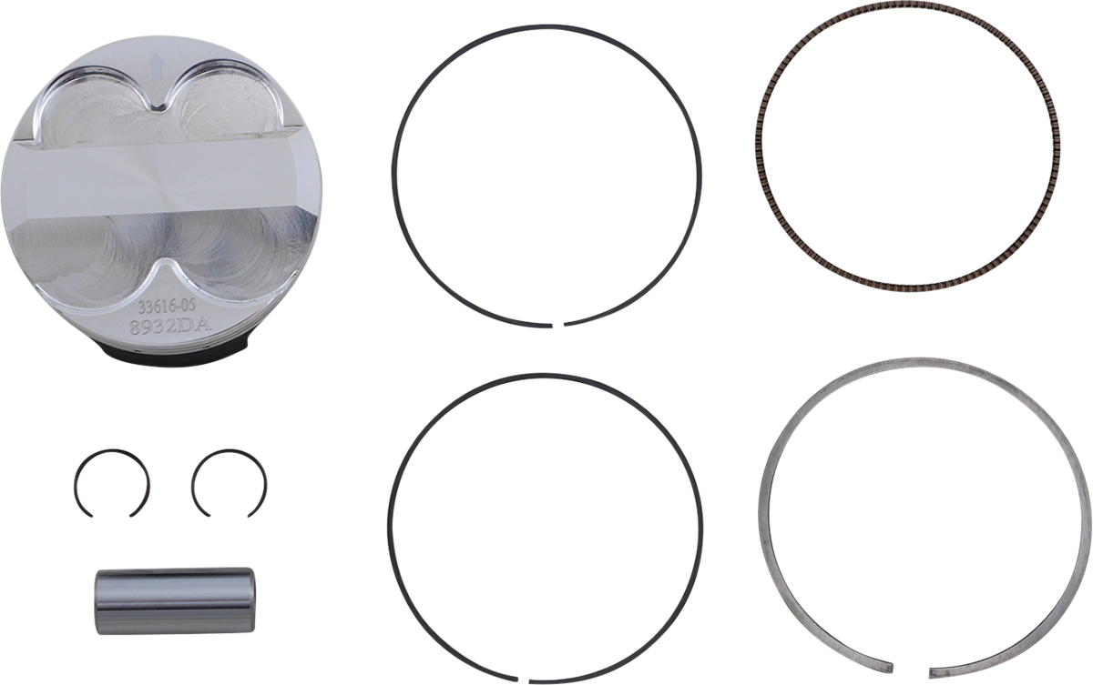 WOSSNER 8932DA Piston Kit - 76.96 mm for Kawasaki Motorcycles 2000-2023