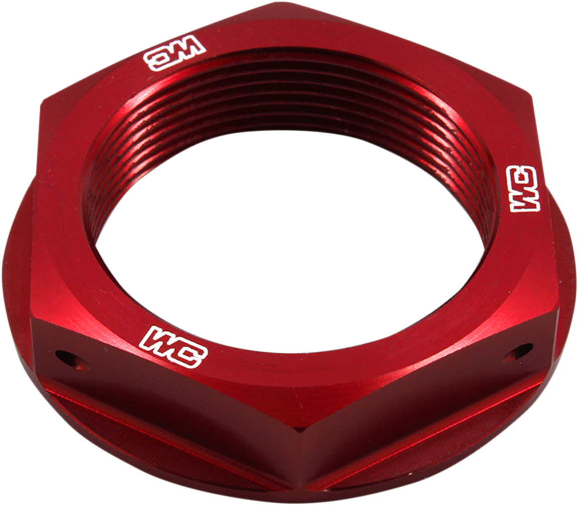 WORKS CONNECTION Honda 24-305 Steering Stem Nut - Red, CNC Machined Aluminum Fitment