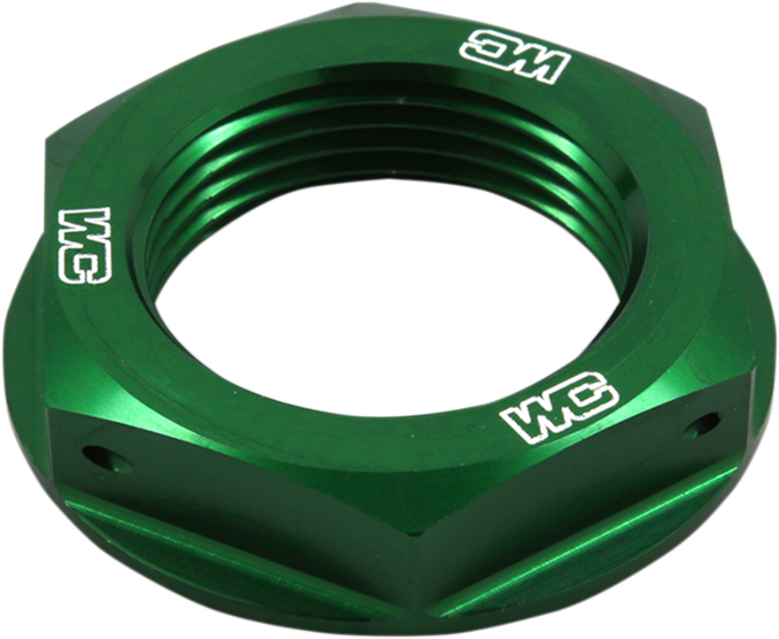 Works Connection Kawasaki 24-338 Steering Stem Nut – Precision CNC Aluminum, Green Fitment