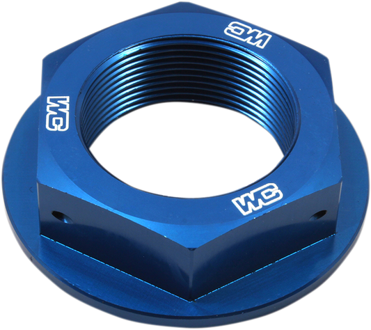 Works Connection Yamaha 24-360 Steering Stem Nut - Blue, CNC Aluminum Fitment