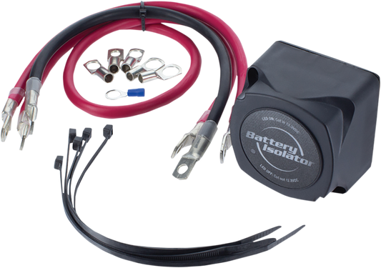 All Balls 70-2000 Battery Isolator Kit with wiring and module for dual battery setup on UTV/ATV.