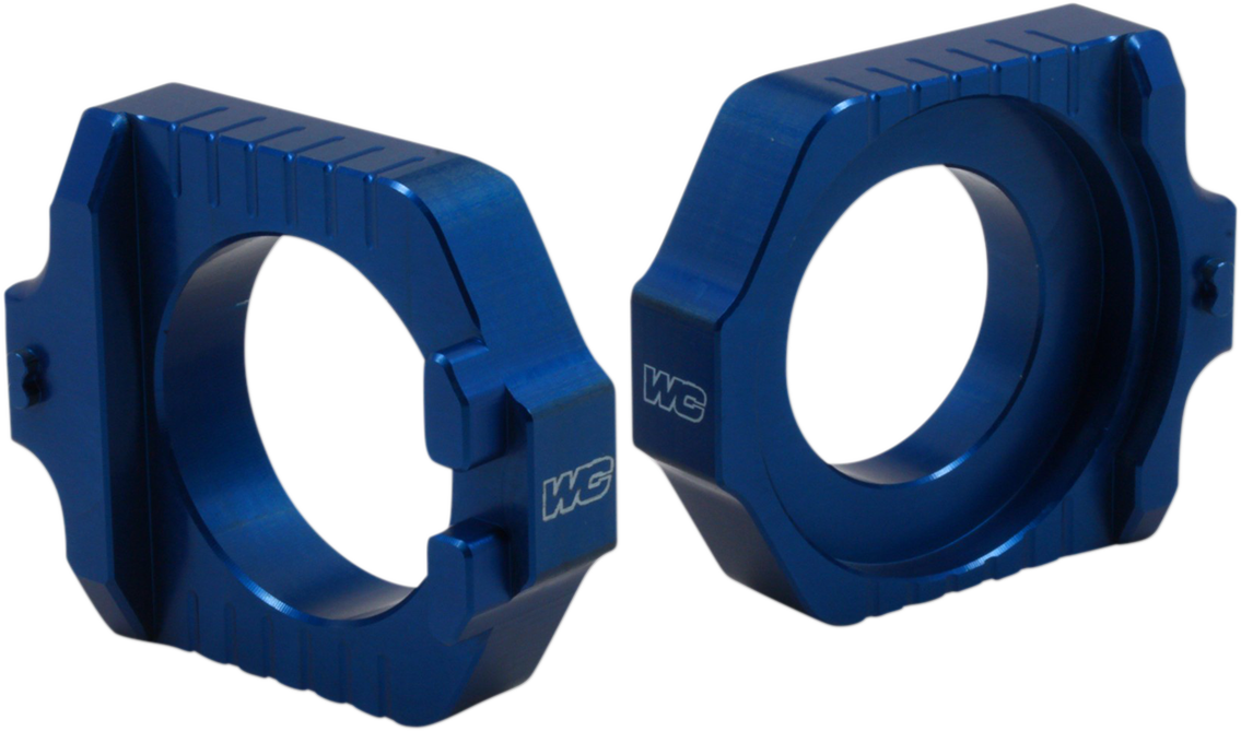 WORKS CONNECTION 17-250 Elite Axle Block Kit for MX, ATV, UTV – Blue