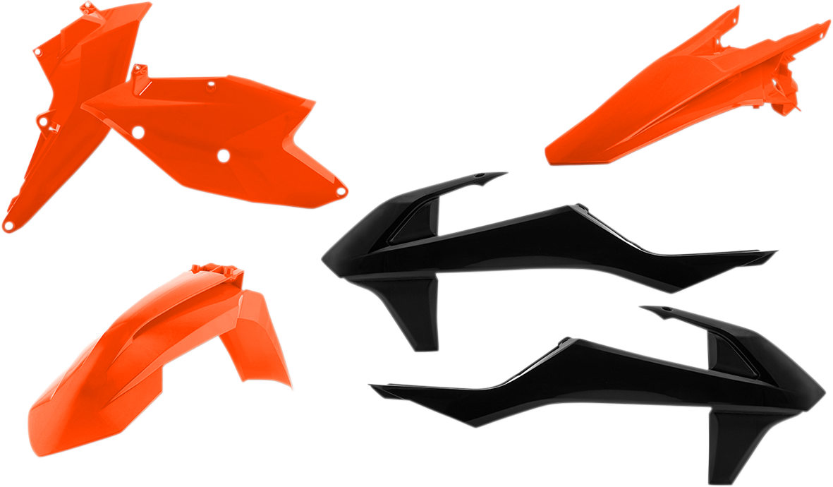 Acerbis 2634065569 Standard Replacement Plastic Kit in OEM Orange and Black for 2017-2019 KTM EX/XC
