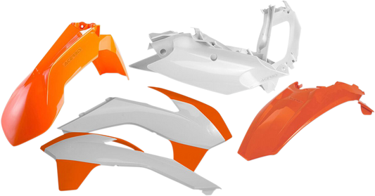 Acerbis 2374134891 Standard Replacement Plastic Kit in OEM Orange and White for 2014-2016 KTM EX/XC