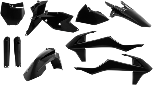Acerbis 2421060001 Full Replacement Plastic Body Kit in Black for 2016-2018 KTM SX and XC models