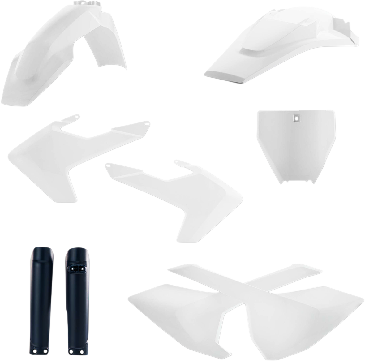 Acerbis 2462605569 Full Replacement Plastic Kit White and Black for 2016-2018 Husqvarna FC/FX/TC/TX