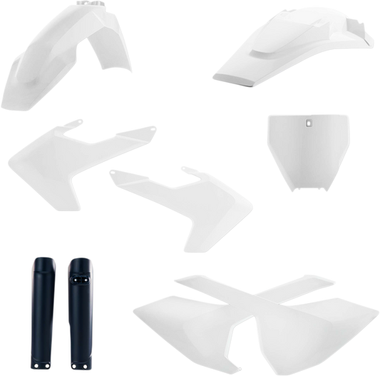 Acerbis 2462605569 Full Replacement Plastic Kit White and Black for 2016-2018 Husqvarna FC/FX/TC/TX