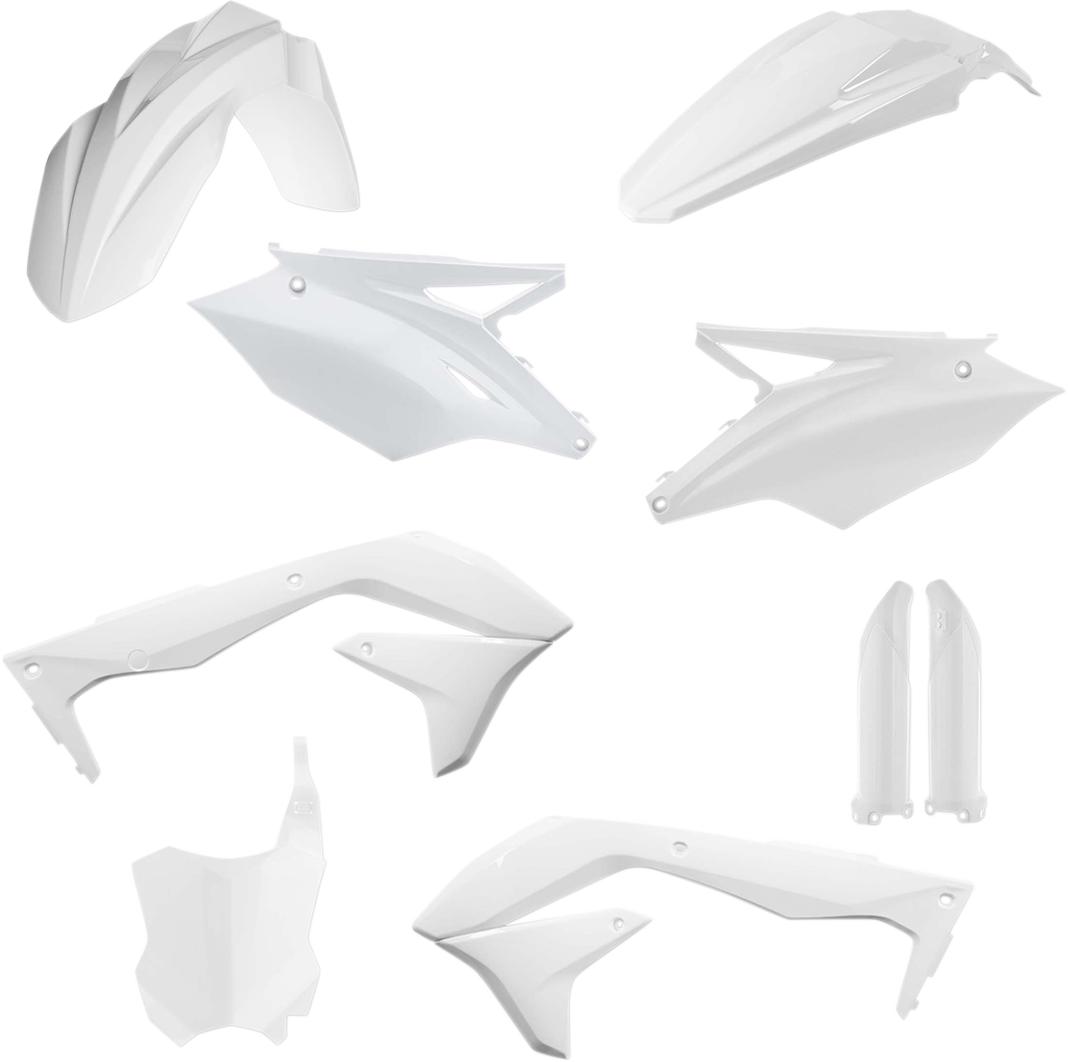 Acerbis 2449570002 Full Body Plastic Kit in White for 2016-2017 Kawasaki KX450F motorcycles