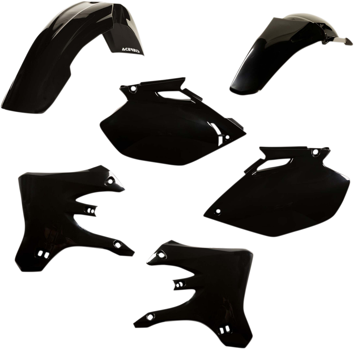 Acerbis 2070940001 Standard Replacement Plastic Kit in Black for 2003-2005 Yamaha YZ250F and YZ450F
