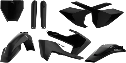 Acerbis 2462600001 Full Body Plastic Kit in Black for 2016-2018 Husqvarna off-road motorcycles  
