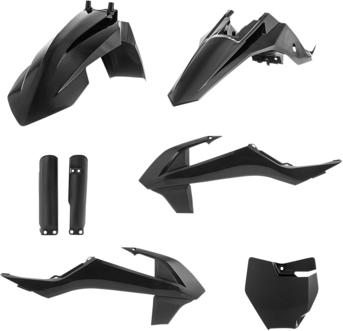Acerbis 2449600001 Full Replacement Plastic Kit in Black for 2016-2018 KTM 65 SX