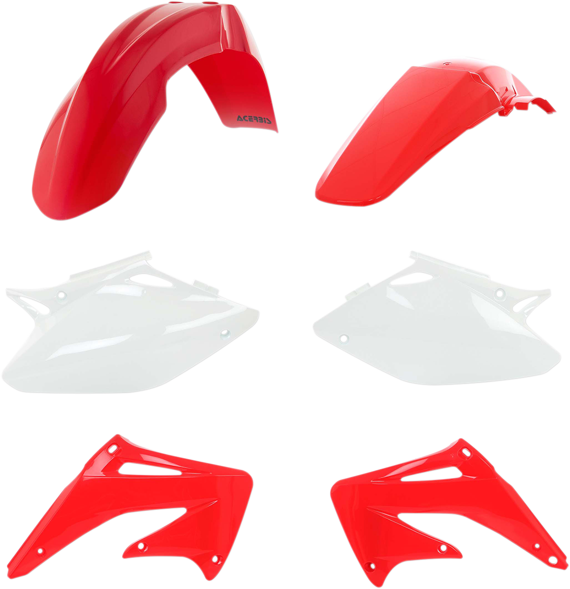 Acerbis 2040980245 Standard Replacement Body Kit in OEM Red and White for 2004 Honda CRF450R