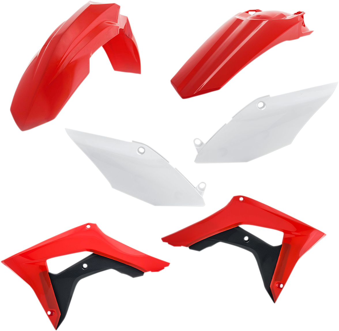 Acerbis 2630695569 Standard Body Plastic Kit White and Black for 2017-2021 Honda CRF