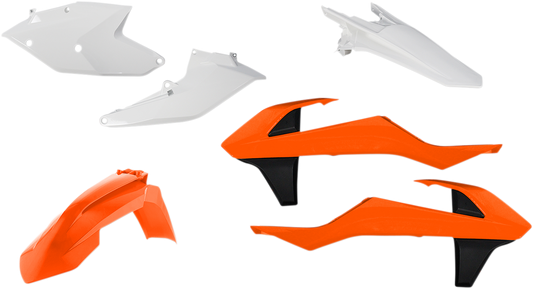 Acerbis 2421075135 Standard Replacement Plastic Kit in OEM Orange, Black, and White for 2016-2018 KTM SX and XC