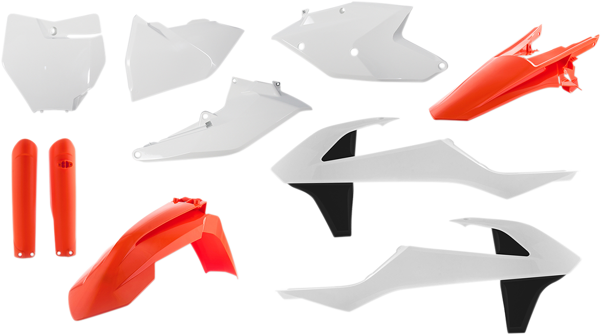 Acerbis 2421064618 Full Replacement Plastic Kit Orange, White, and Black for 2016-2018 KTM SX and XC