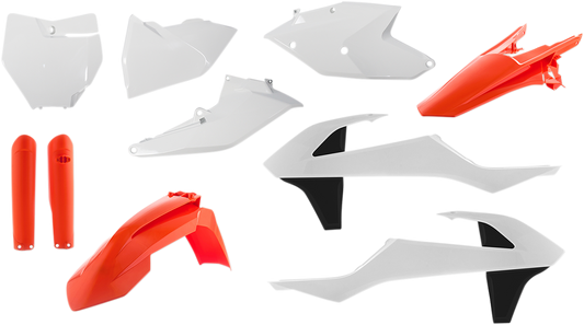 Acerbis 2421064618 Full Replacement Plastic Kit Orange, White, and Black for 2016-2018 KTM SX and XC