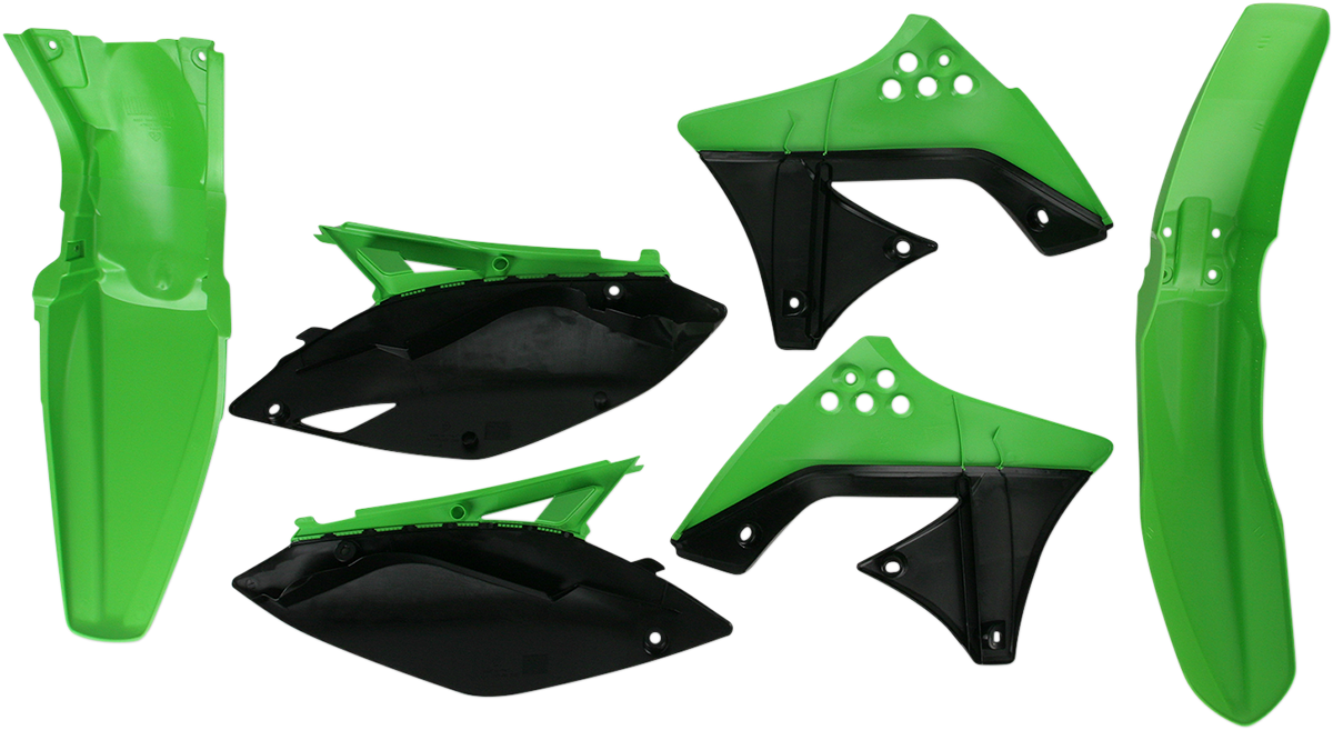 Acerbis 2141780438 Standard Body Plastic Kit in OEM Green and Black for 2009-2012 Kawasaki KX250F