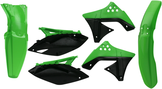 Acerbis 2141780438 Standard Body Plastic Kit in OEM Green and Black for 2009-2012 Kawasaki KX250F