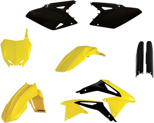 Acerbis 2198045569 Full Replacement Plastic Kit in Yellow and Black for 2008-2017 Suzuki RMZ450