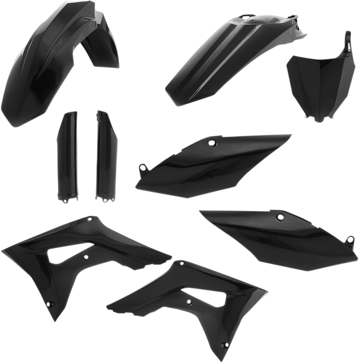 Acerbis 2630700001 Full Replacement Plastic Kit Black for 2017-2018 Honda CRF250R and CRF450R