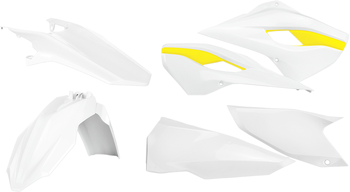 Acerbis 2403074891 Standard Body Plastic Kit White for 2015-2016 Husqvarna TE, TC, and FE models