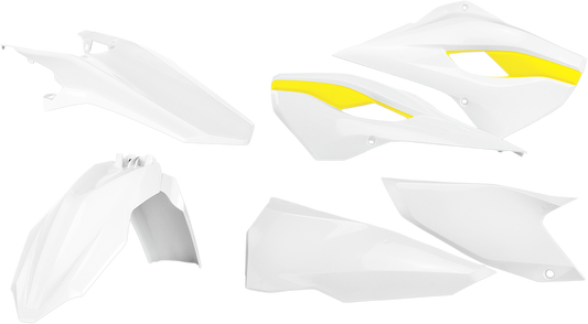 Acerbis 2403074891 Standard Body Plastic Kit White for 2015-2016 Husqvarna TE, TC, and FE models