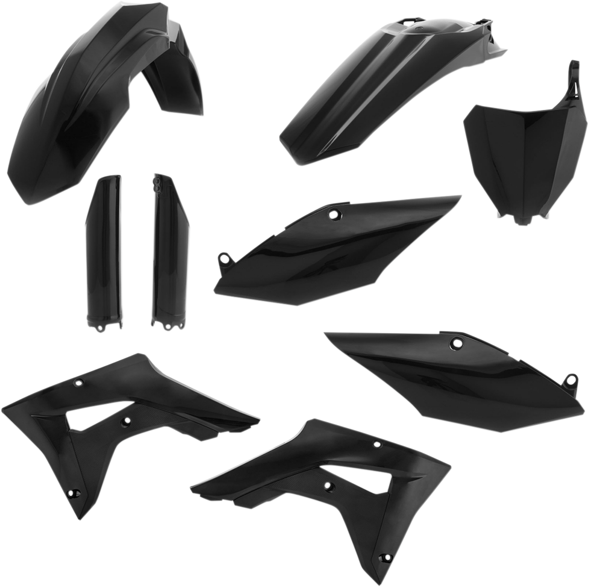 Acerbis 2645470001 Full Body Plastic Kit in Black for 2017-2018 Honda CRF450RX motorcycles