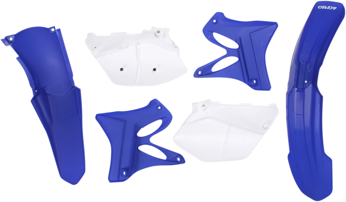 Acerbis 2044700215 Standard Body Plastic Kit in Yamaha YZ Blue and White for off-road bikes