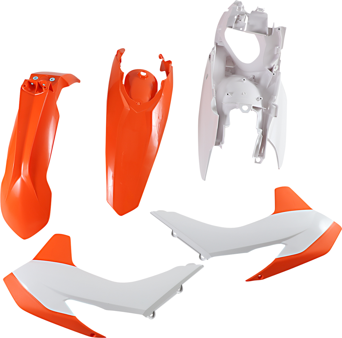 Acerbis 2374134891 Standard Replacement Plastic Kit in OEM Orange and White for 2014-2016 KTM EX/XC