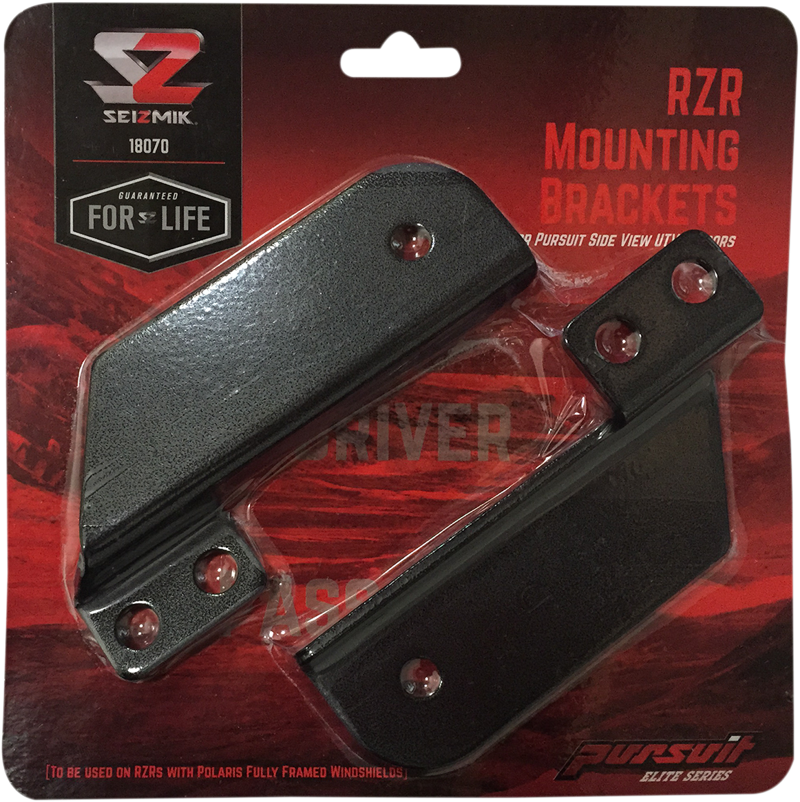 Seizmik Mirror Mounts - Pursuit/Side View - Polaris RZR 900/1000