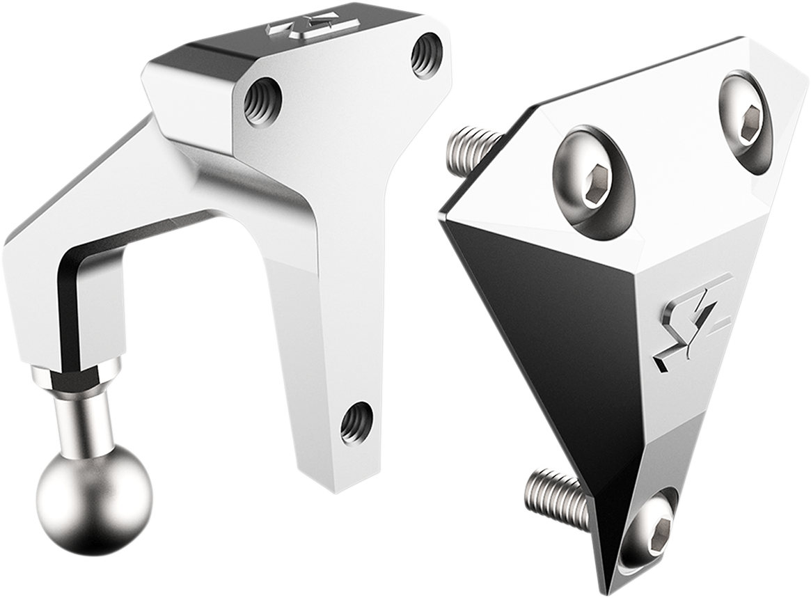 SEIZMIK Mirror - Halo R - Rear View - Rectangle - Silver - Can Am Maverick X3