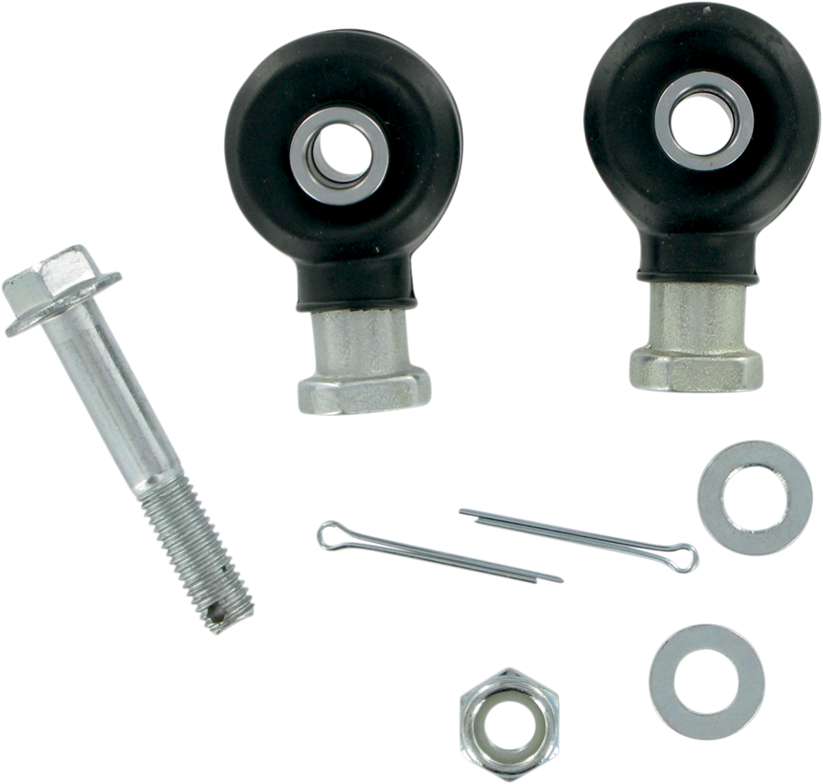 MOOSE OFFROAD 0430-0070 Hardened Steel Front Inner and Outer Replacement Tie Rod End Ball Joint Rebuild Kit with Jam Nuts and Cotter Pins for Polaris Four Wheeler ATVs - Moto-House MX