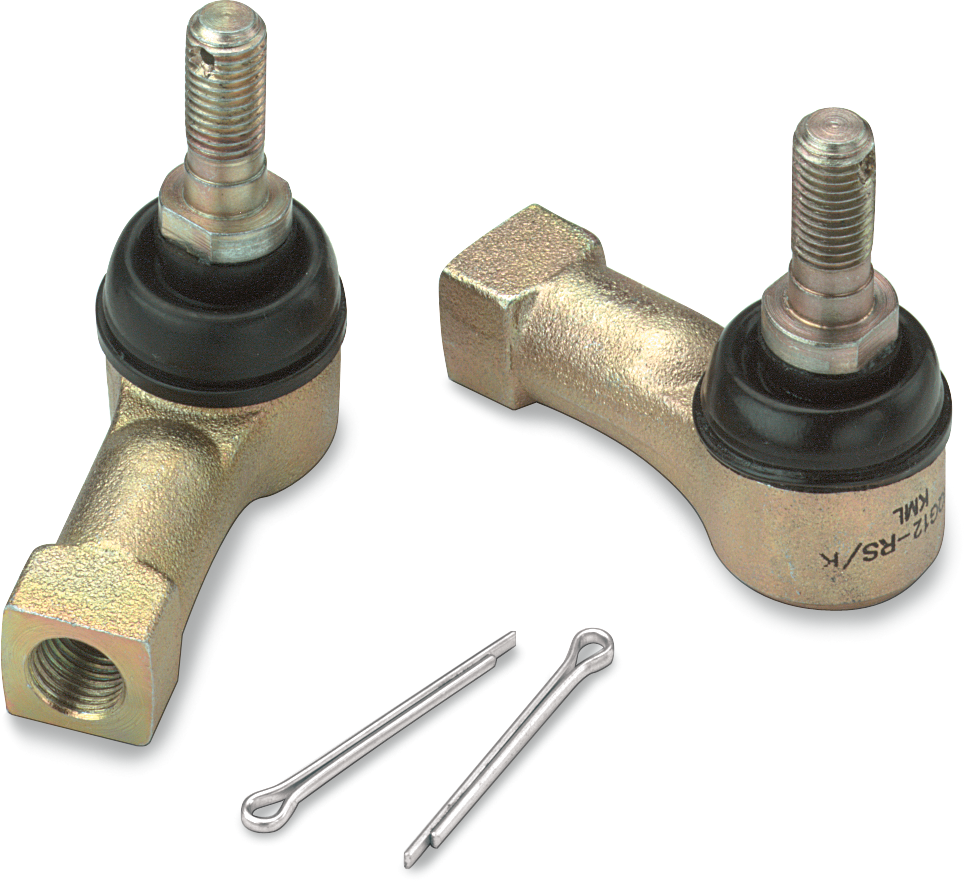 MOOSE OFFROAD 0430-0718 Hardened Steel Front Inner and Outer Replacement Tie Rod End Ball Joint Rebuild Kit with Jam Nuts and Cotter Pins for Late Model Polaris Sportsman Scrambler Four Wheeler ATVs - Moto-House MX
