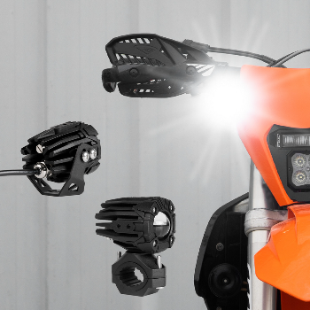 XK Glow Dual LED 2 in. Driving Lights White/Amber - Motorcycle/UTV/ATV - XK034021