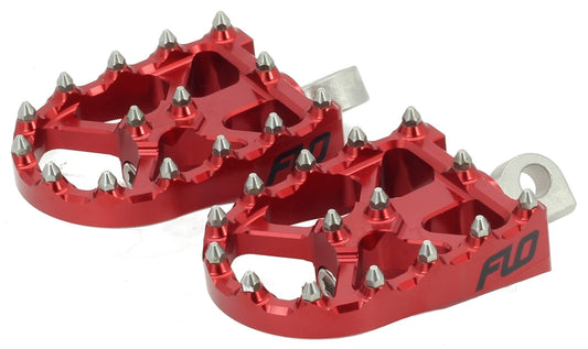 FLO MOTORSPORTS FPEG-800V3R 2014-2017 Harley Davidson XL1200T BMX Style Foot Pegs Red